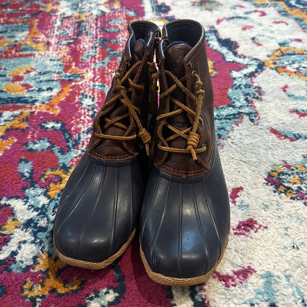 Sperry duck boots.